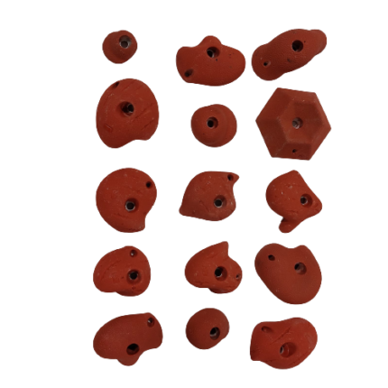 Set of 15 climbing grips