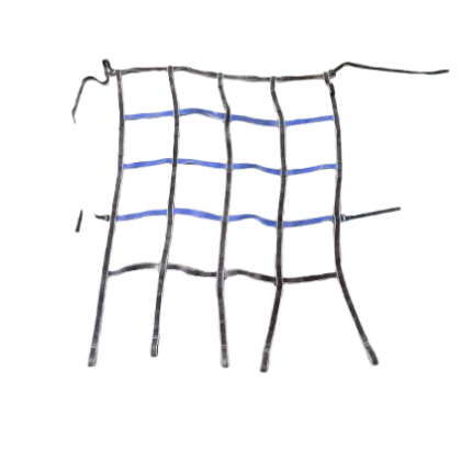 רשת טיפוס אפור כחול  מתצוגה - מוצר יחיד ( 1 יח' בלבד)